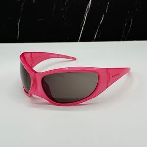 NEW BB0252S 002 BALENCIAGA PINK GREY WOMEN BALENCIAGA SUNGLASSES